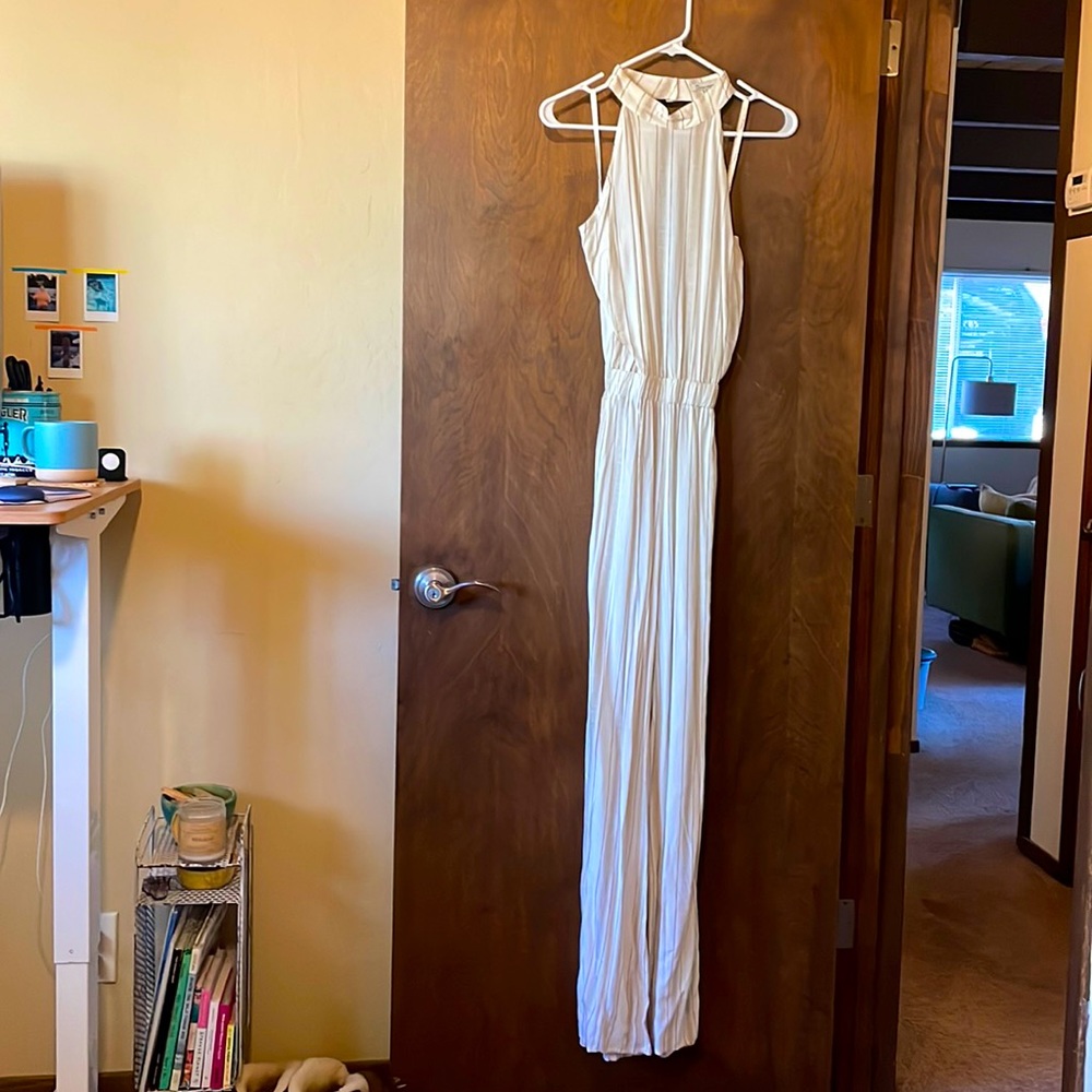 NWT the clothing company jumpsuit. Striped linen. Size S.